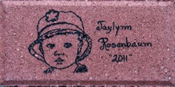 Laser engraved brick