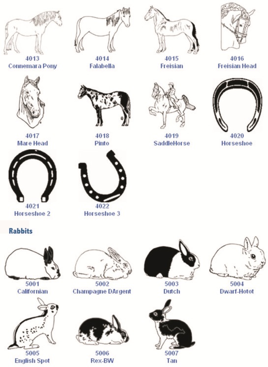Engraved Bricks symbols clipart other animals